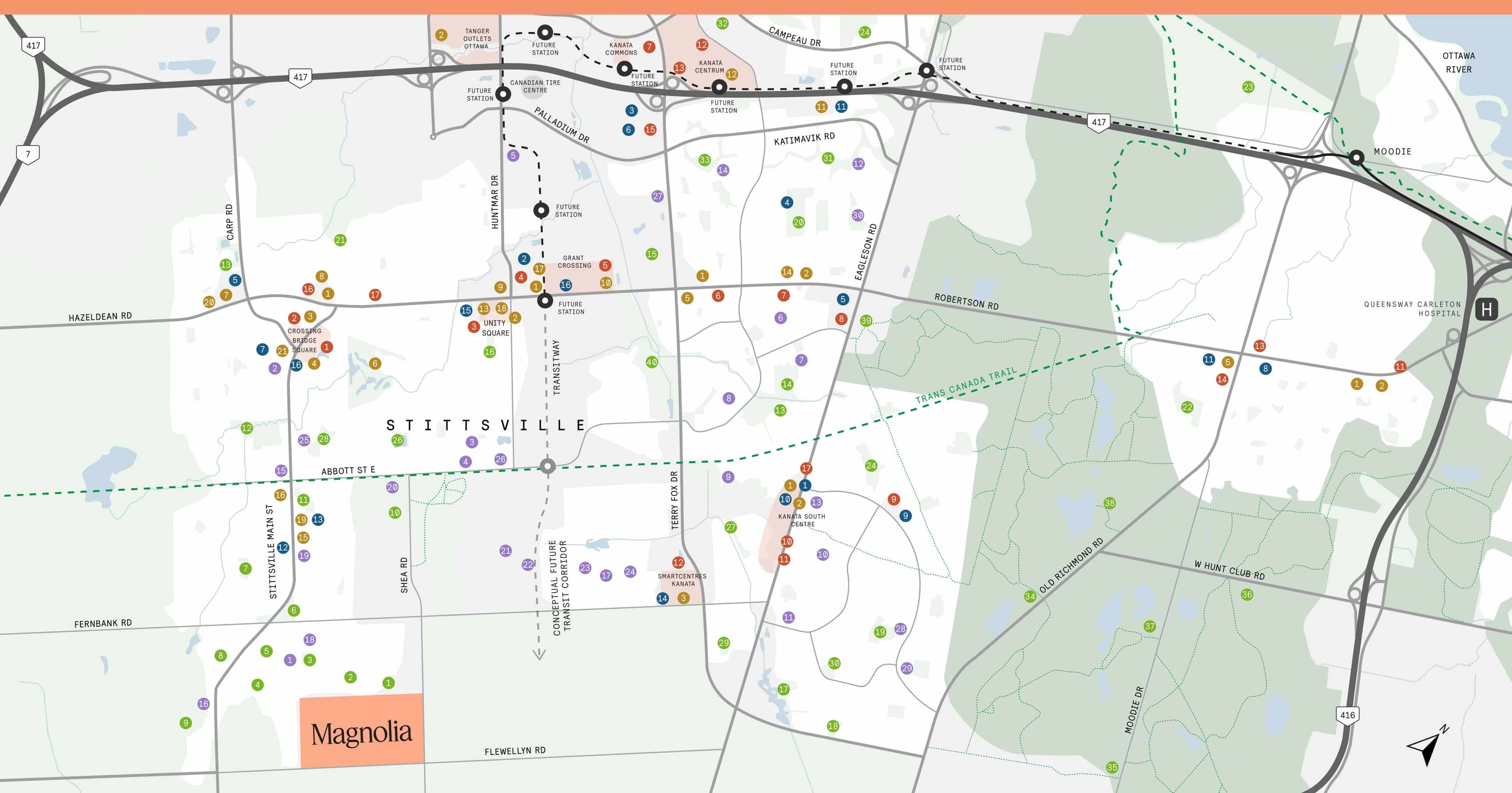 Magnolia amenity map